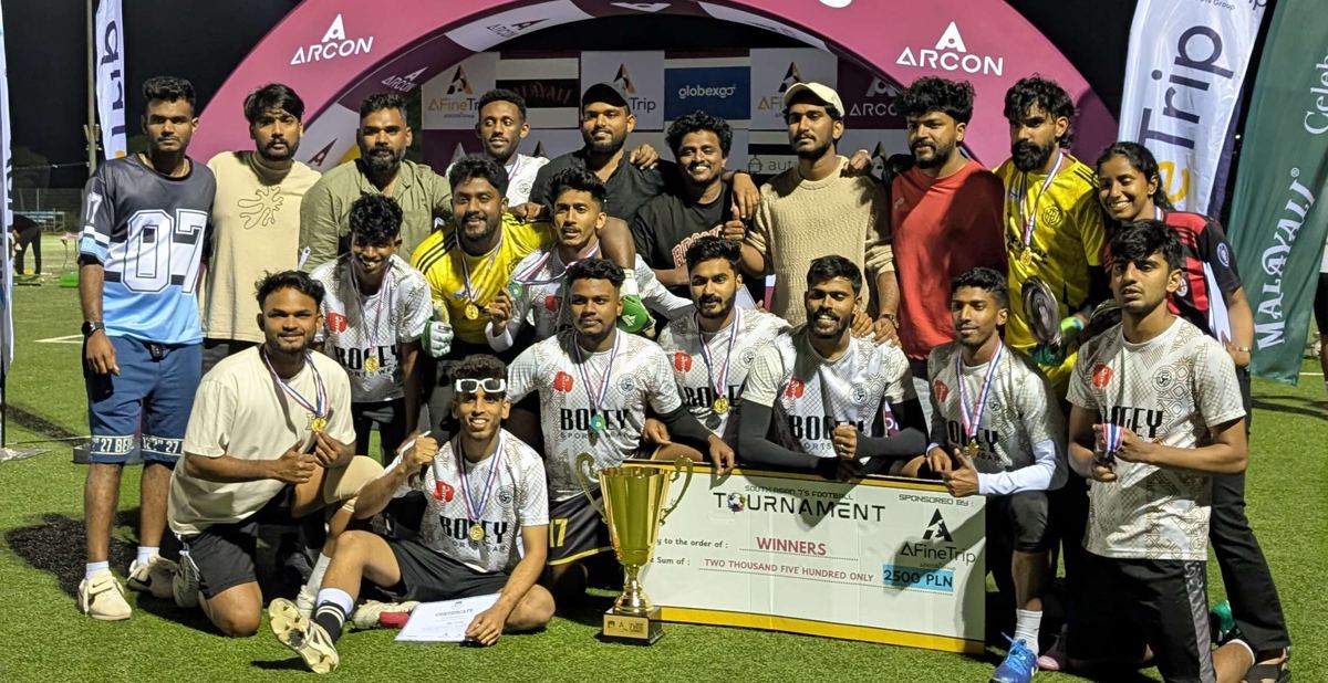 Winning team at an Arcon-sponsored football tournament
