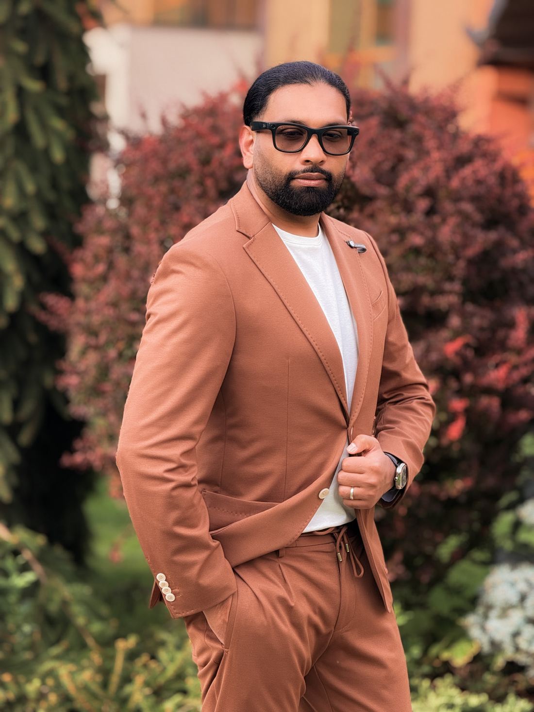 Muneer Shaikh standing outdoors